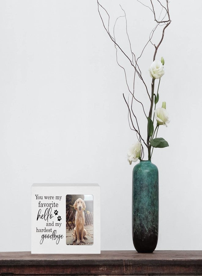 CHONIC Pet Urns for Dogs Ashes, Dog Urns with Photo Frame, Cat Ashes Keepsake Box, Loss of Dog Sympathy Urn, Pet Memorial Gifts, Pet Bereavement Gift, Dog Pass Away Remembrance Gift (White) - Image 3